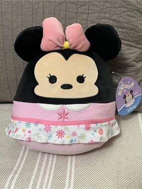 Disney Minnie Mouse Floral Pink Bow Squishmallow